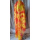 Velo in seta batik bronzo marrone